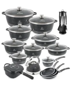 ✨️✨️Anniversary Celebration while stocks last：31 Pcs Non Stick Granite Kitchen Cooking Set with Tools