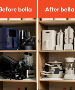 Alternative view of ✨️✨️Bella 3.5 Qt Hand & Stand Mixer, 2 in 1 Electric Mixer with Bowl, Dough Hook, Whisk & Egg Beater, Multifunctional Handheld Mixer for Baking, 200 Watt, Oatmilk